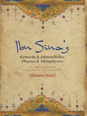 cover image of Ibn Sina's Remarks and Admonitions